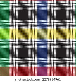 Rainbow Plaid textured seamless pattern for fashion textiles and graphics