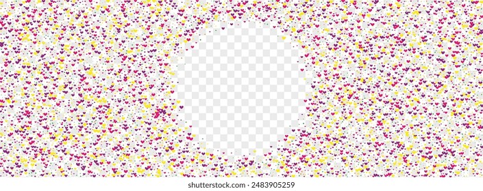 Rainbow Polka Background Transparent Vector. Round Festival Frame. Bright Abstract. Multicolored Circle Wedding. Element Falling Illustration.