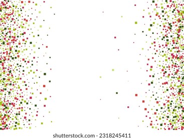 Rainbow Polka Background White Vector. Element Celebrate Frame. Colorful Decoration. Bright Geometric Isolated. Confetti Banner Template.