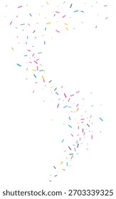 Vector de la decoración de la polca del arco iris. Patrón de polvo de invitación. Ilustración de confeti festivo de caída. Color Splash Diseño Abstractas.