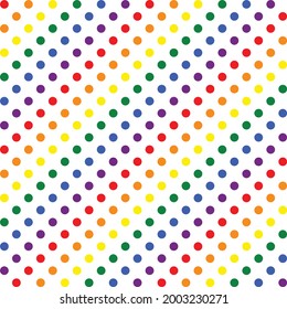Rainbow polka dot background, LGBT flag, LGBT pride flag color