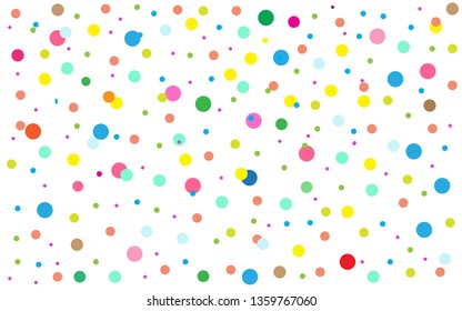 Rainbow polka dot on white background. illustration pastel wallpaper texture for template, web design, social media advertising. 