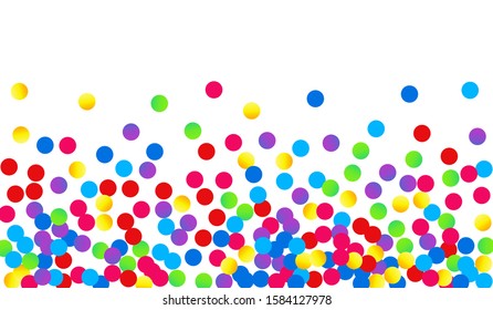 Rainbow Polka Independence Invitation. Happy Polka Postcard. Carnaval Invitation. Color Shine Festival Invitation. Dust Invitation Illustration.