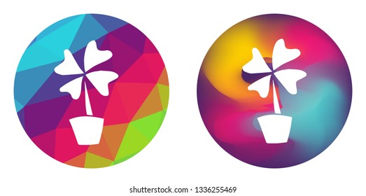Rainbow Polygon and Abstract Color Circle of St. Patrick's Leaf Clover. Vector Illustration for Graphic Design, Card, Shirt, Poster, and More. 