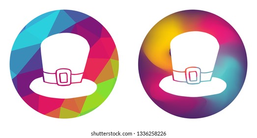 Rainbow Polygon and Abstract Color Circle of St. Patrick's Hat. Vector Illustration for Graphic Design, Card, Shirt, Poster, and More. 