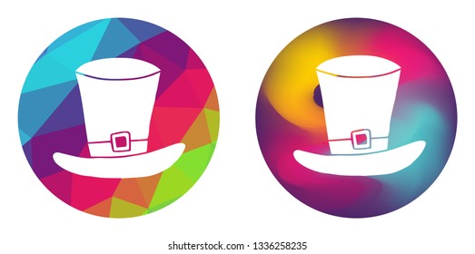 Rainbow Polygon and Abstract Color Circle of St. Patrick's Hat. Vector Illustration for Graphic Design, Card, Shirt, Poster, and More. 