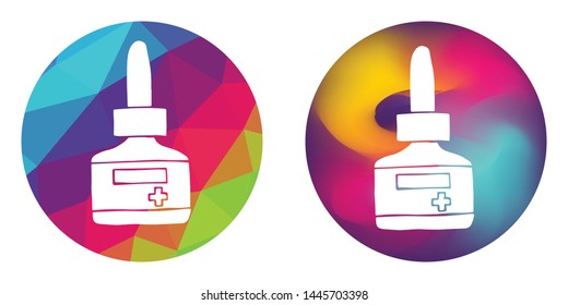 Rainbow Polygon and Abstract Color Circle of Medicine for Medical, Health Care, Hospital and Clinic. Vector Illustration for Graphic Design, Concept, Template, Card, Shirt, Poster, and More.