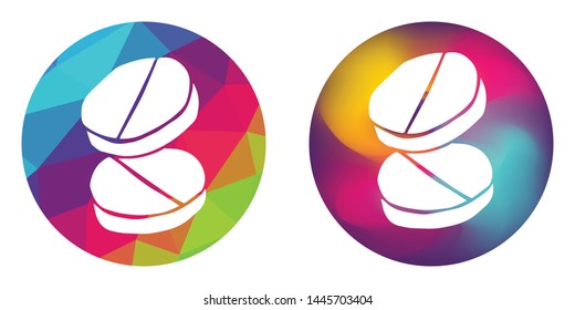 Rainbow Polygon and Abstract Color Circle of Medicine for Medical, Health Care, Hospital and Clinic. Vector Illustration for Graphic Design, Concept, Template, Card, Shirt, Poster, and More.