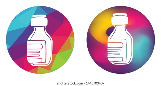 Rainbow Polygon and Abstract Color Circle of Medicine for Medical, Health Care, Hospital and Clinic. Vector Illustration for Graphic Design, Concept, Template, Card, Shirt, Poster, and More.