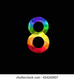 rainbow polygon number eight