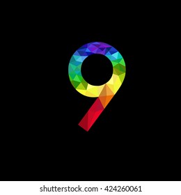 rainbow polygon number nine