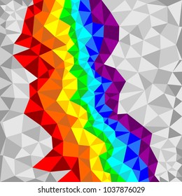 Rainbow polygonal background