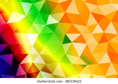 Rainbow polygonal background. triangles. colors of rainbow. vector illustration. for the design, printing, wallpaper, presentations