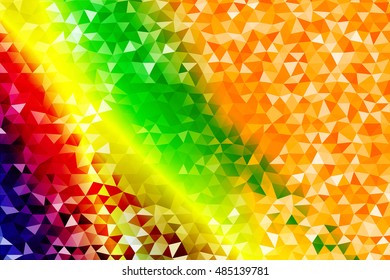 Rainbow polygonal background. triangles. colors of rainbow. vector illustration. for the design, printing, wallpaper, presentations