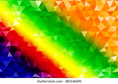 Rainbow polygonal background. triangles. colors of rainbow. vector illustration. for the design, printing, wallpaper, presentations