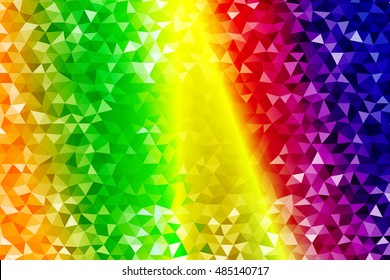 Rainbow polygonal background. triangles. colors of rainbow. vector illustration. for the design, printing, wallpaper, presentations