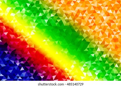 Rainbow polygonal background. triangles. colors of rainbow. vector illustration. for the design, printing, wallpaper, presentations