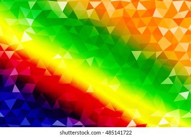 Rainbow polygonal background. triangles. colors of rainbow. vector illustration. for the design, printing, wallpaper, presentations