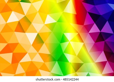 Rainbow polygonal background. triangles. colors of rainbow. vector illustration. for the design, printing, wallpaper, presentations