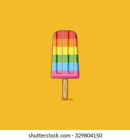 Rainbow Popsicle