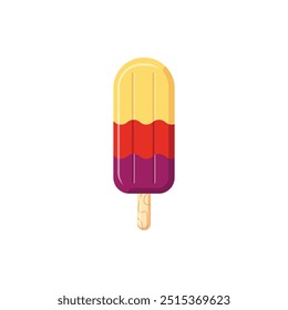 Rainbow Popsicle Summer Vector Illustration