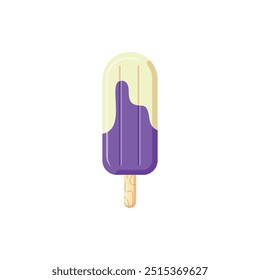 Rainbow Popsicle Summer Vector Illustration