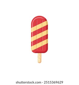 Rainbow Popsicle Summer Vector Illustration