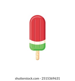 Rainbow Popsicle Summer Vector Illustration