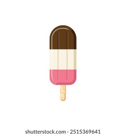 Rainbow Popsicle Summer Vector Illustration