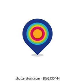 Rainbow Position Logo Icon Design