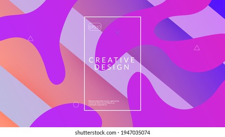 Afiche del arco iris. Diseño de degradado 3d. Ilustración colorida. Volante De Plástico Púrpura. Vibrante Página. Sitio Web Digital. Cool Landing Page. Diseño geométrico. Afiche del arco iris de Lilac