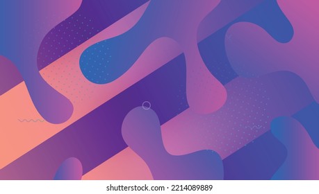 Rainbow Poster. Neon Concept. Wavy Landing Page. Violet Plastic Cover. Cool Liquid Banner. Dynamic Design. Colorful Brochure. Bright Page. Violet Rainbow Poster