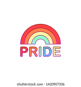 Rainbow, pride day icon. Element of color world pride day icon. Premium quality graphic design icon. Signs and symbols collection icon