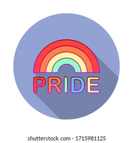 Icono de arco iris, símbolo de la sombra del día del orgullo. Simple vector de color de iconos del Día Mundial del Orgullo para ui y ux, sitio web o aplicación móvil