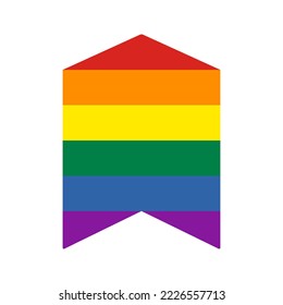 Rainbow pride flag arrow. Vector illustration