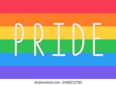 Rainbow pride flag of LGBT organization. Vector illustration.
