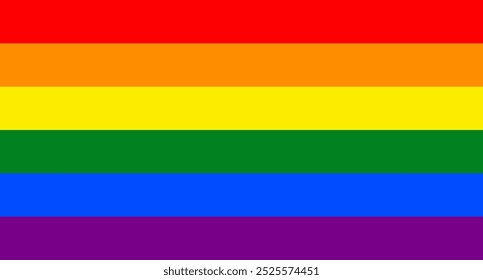 Rainbow Pride Flag Stripes - A Vector Illustration