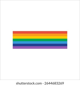 Rainbow and pride flag symbols in various wave and arch shapes. Colorful vector elements for design, identity, celebration, diversity, equality, and graphic decoration.