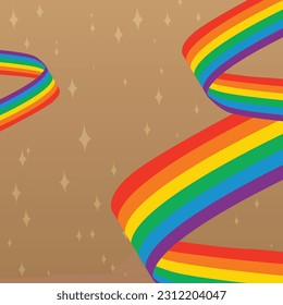 rainbow pride month lgbt flag curve background 
