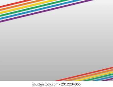 rainbow pride month lgbt flag Diagonal background 