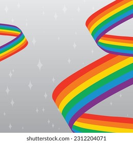 rainbow pride month lgbt flag curve background 