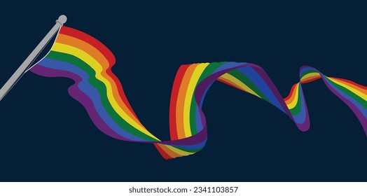 A rainbow Pride or Peace flag design element