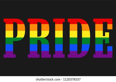 Lgbt Pride Banner Pride Text Lgbt Stock Vector (Royalty Free) 1974562640