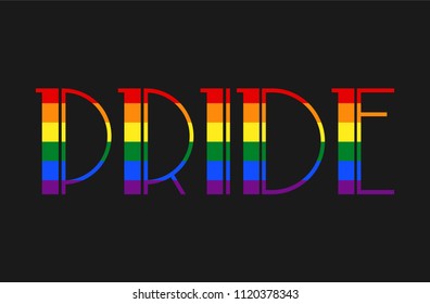Rainbow Pride - Rainbow pride typography