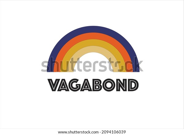 tilskuer Troubled tung Rainbow Print La Vie Boheme Vagabond Stock-vektor (royaltyfri) 2094106039