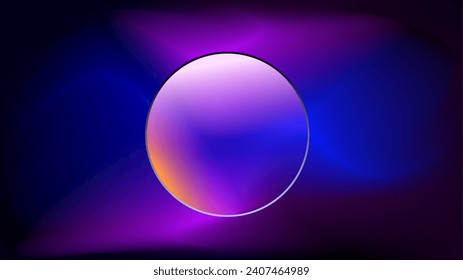 Rainbow prism glass circle frame lens colorful copy space background