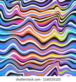 Rainbow psychedelic wave pattern (eps 10 vector file)