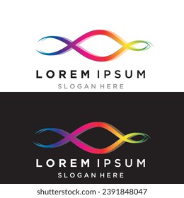 Diseño de icono vectorial de la línea de sonido de la línea de impulsos del arco iris 