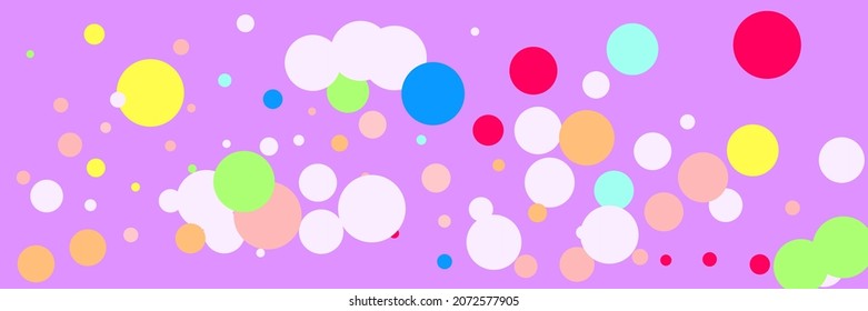 Rainbow Purple Red Multicolor Color Print. Bright Indigo Vibrant White Play Background. Dark Bordo Violet Blue Yellow Children Textile. Green Pink Kids Beige Pastel Circles Design Pic.