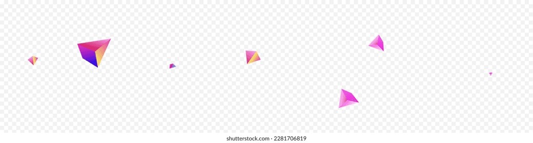 Rainbow Pyramid Vector Panoramic Transparent Background. Unicorn Graphic Triangle Presentation. Magical Abstract Stone Layout. Cosmic Tetrahedron Minimal Decoration.